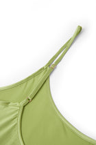 Viridian Lake Slip Dress In Mulberry Silk - Lichen Moss
