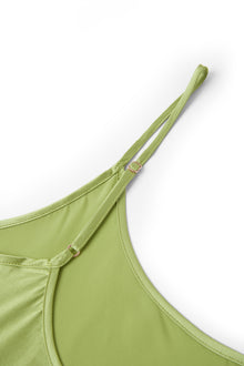 Viridian Lake Slip Dress In Mulberry Silk - Lichen Moss