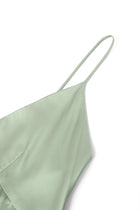 Viridian Lake Midi Slip Dress In Mulberry Silk - Misty Pine