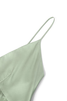 Viridian Lake Midi Slip Dress In Mulberry Silk - Misty Pine
