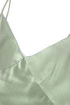 Viridian Lake Midi Slip Dress In Mulberry Silk - Misty Pine