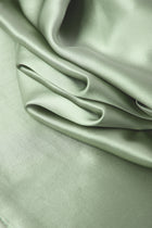 Viridian Lake Midi Slip Dress In Mulberry Silk - Misty Pine