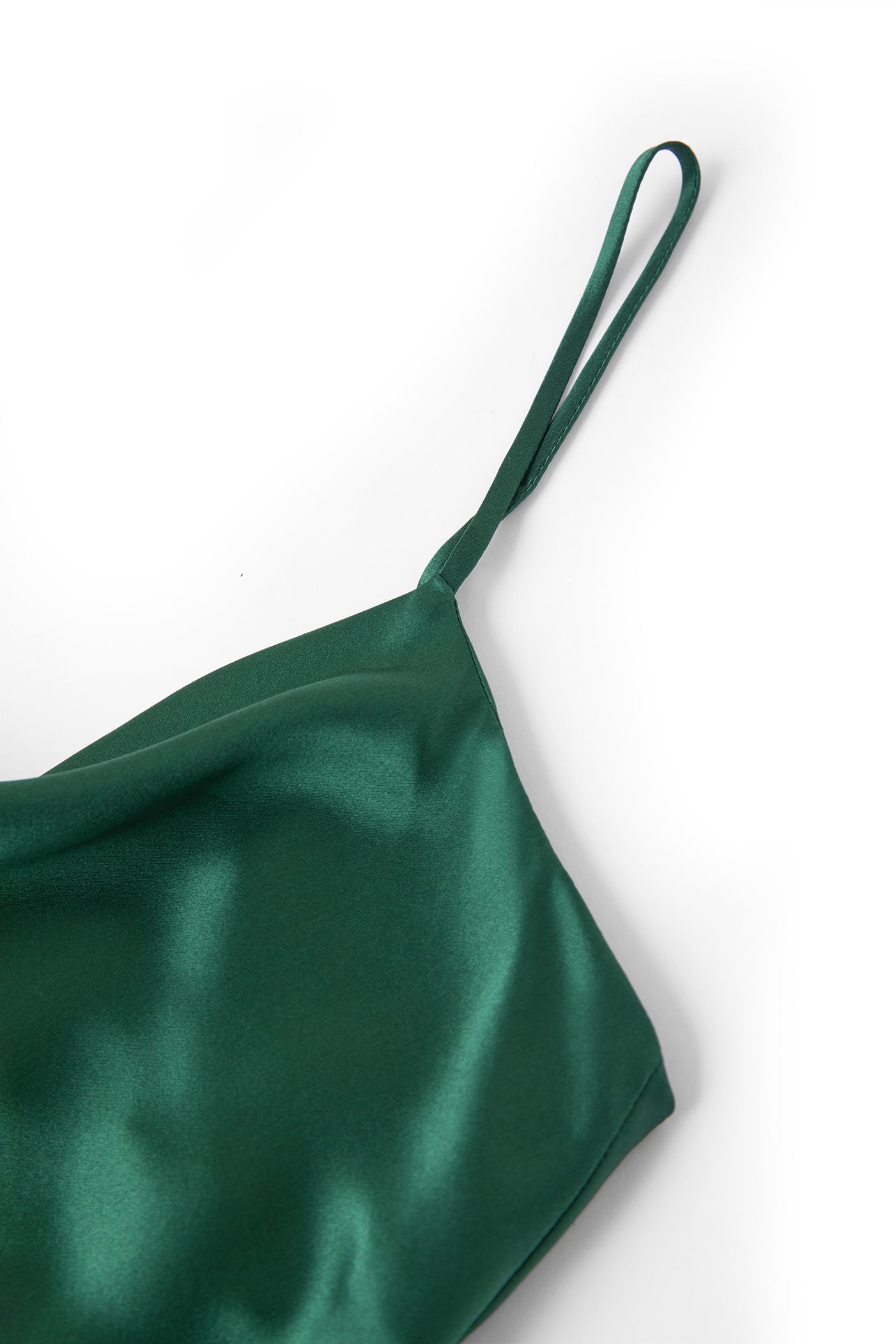 Viridian Lake Midi Slip Dress In Mulberry Silk - Pine Shadow