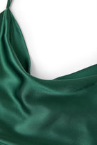 Viridian Lake Midi Slip Dress In Mulberry Silk - Pine Shadow