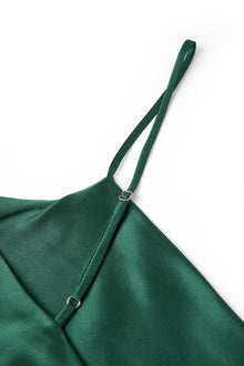 Viridian Lake Midi Slip Dress In Mulberry Silk - Pine Shadow