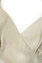 Wheat Shadows Slip Dress In Mulberry Silk - Champagne Breeze