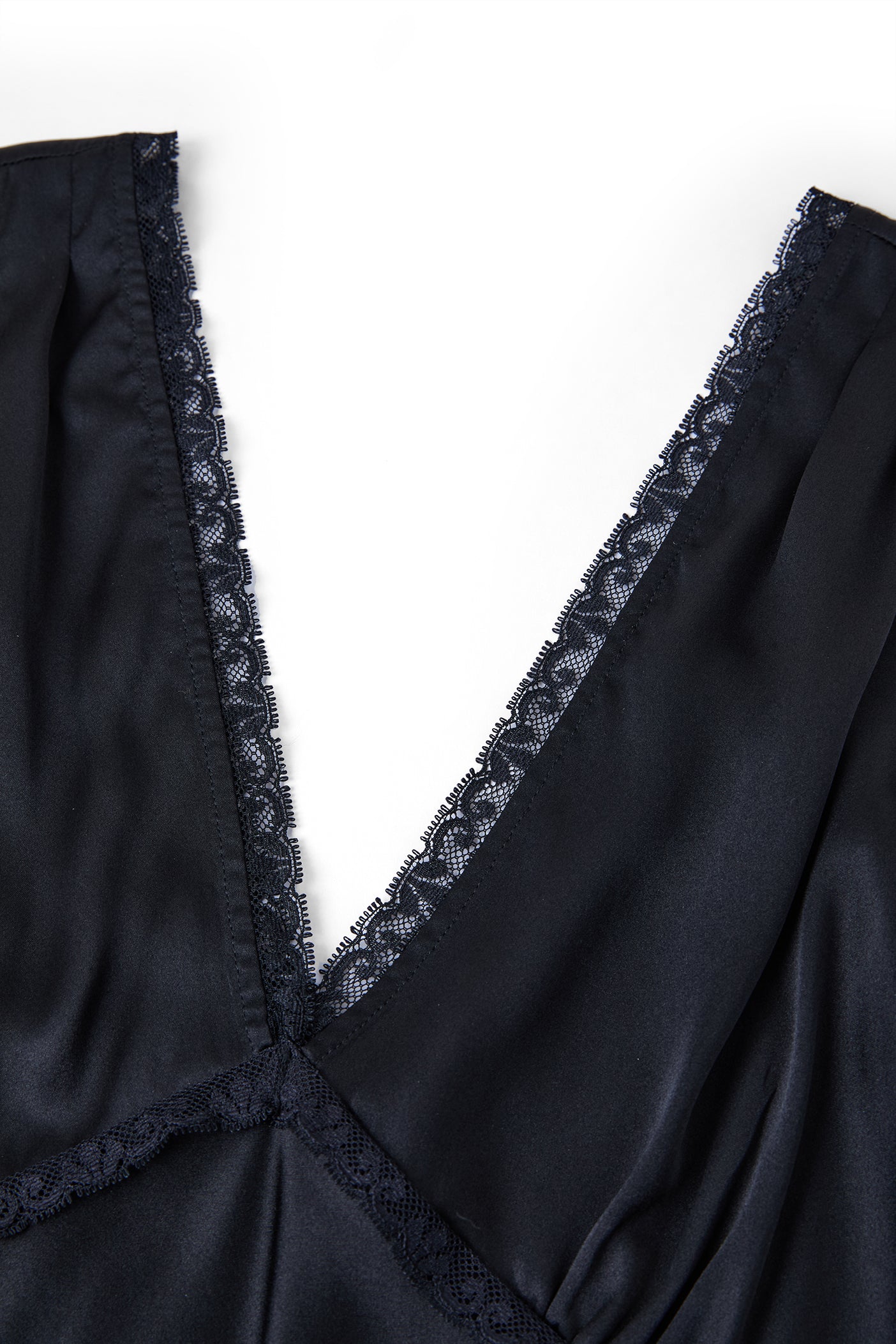 Midnight indigo Slip Dress In Mulberry Silk - Onyx Night