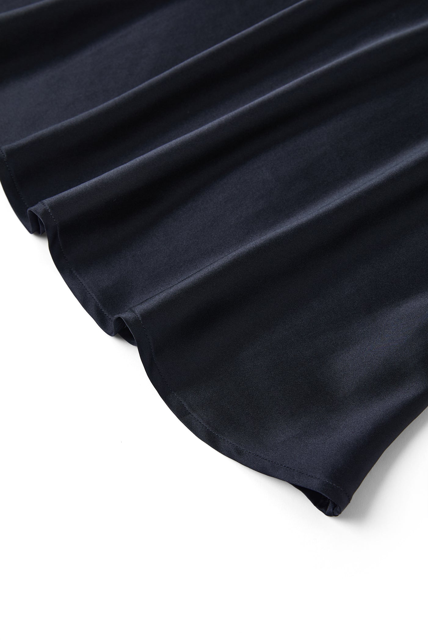 Midnight indigo Slip Dress In Mulberry Silk - Onyx Night