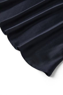 Midnight indigo Slip Dress In Mulberry Silk - Onyx Night