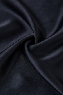 Midnight indigo Slip Dress In Mulberry Silk - Onyx Night