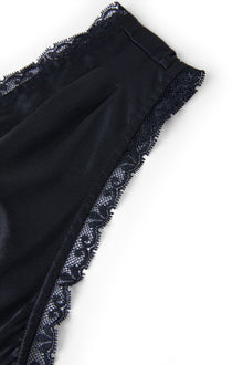 Midnight indigo Slip Dress In Mulberry Silk - Onyx Night