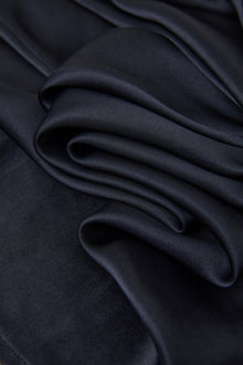 Midnight indigo Slip Dress In Mulberry Silk - Onyx Night