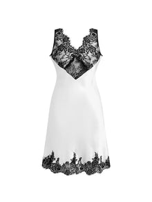 Lunar Glow Lace Slip Dress In Mulberry Silk - Lunar Halo