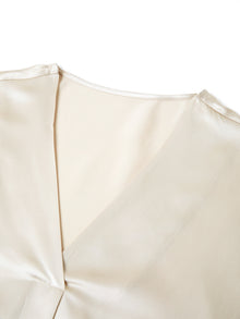 Wheat Shadows Robe In Mulberry Silk - Field Straw