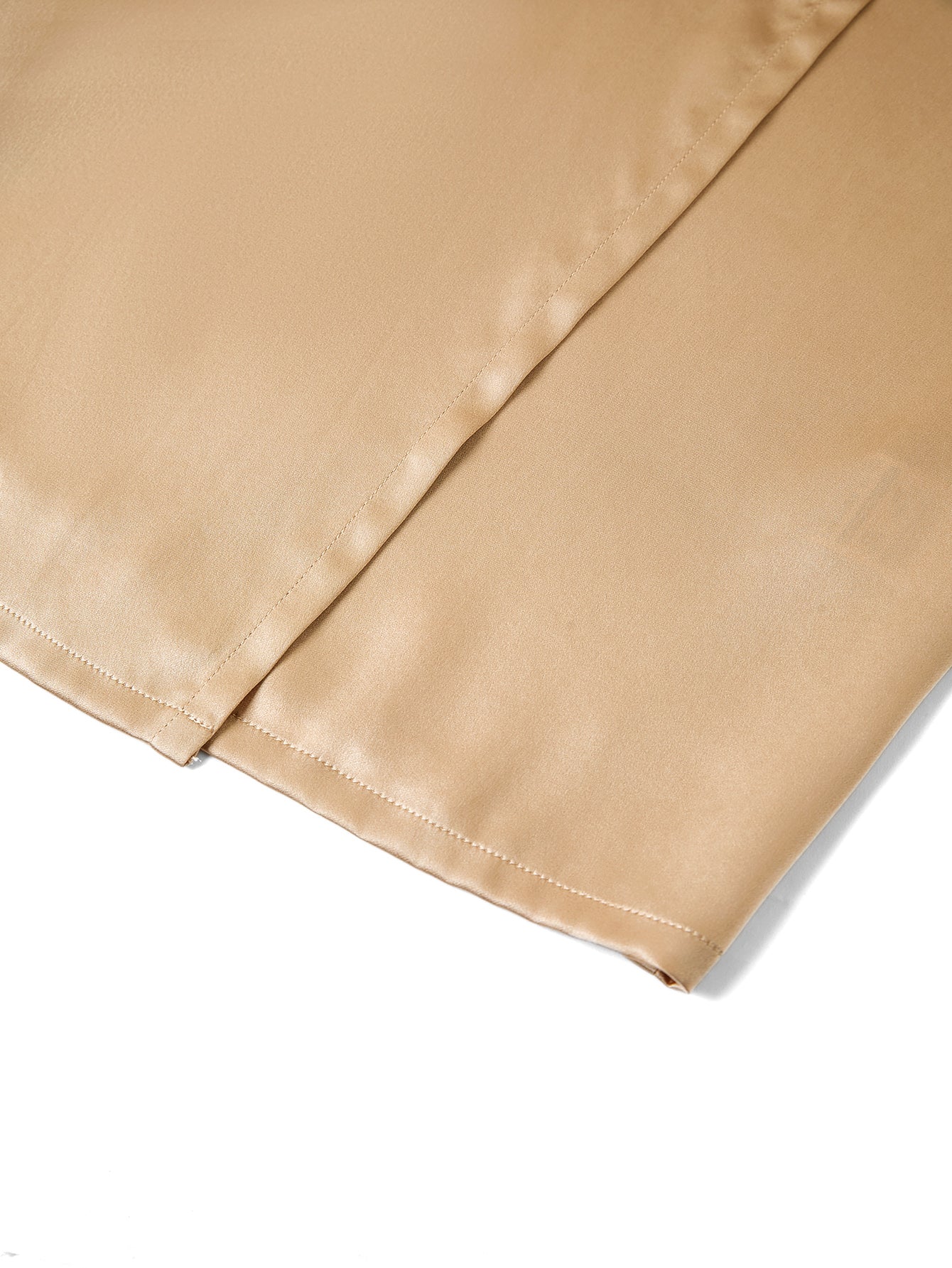 Wheat Shadows Robe In Mulberry Silk - Sunlit Chaff