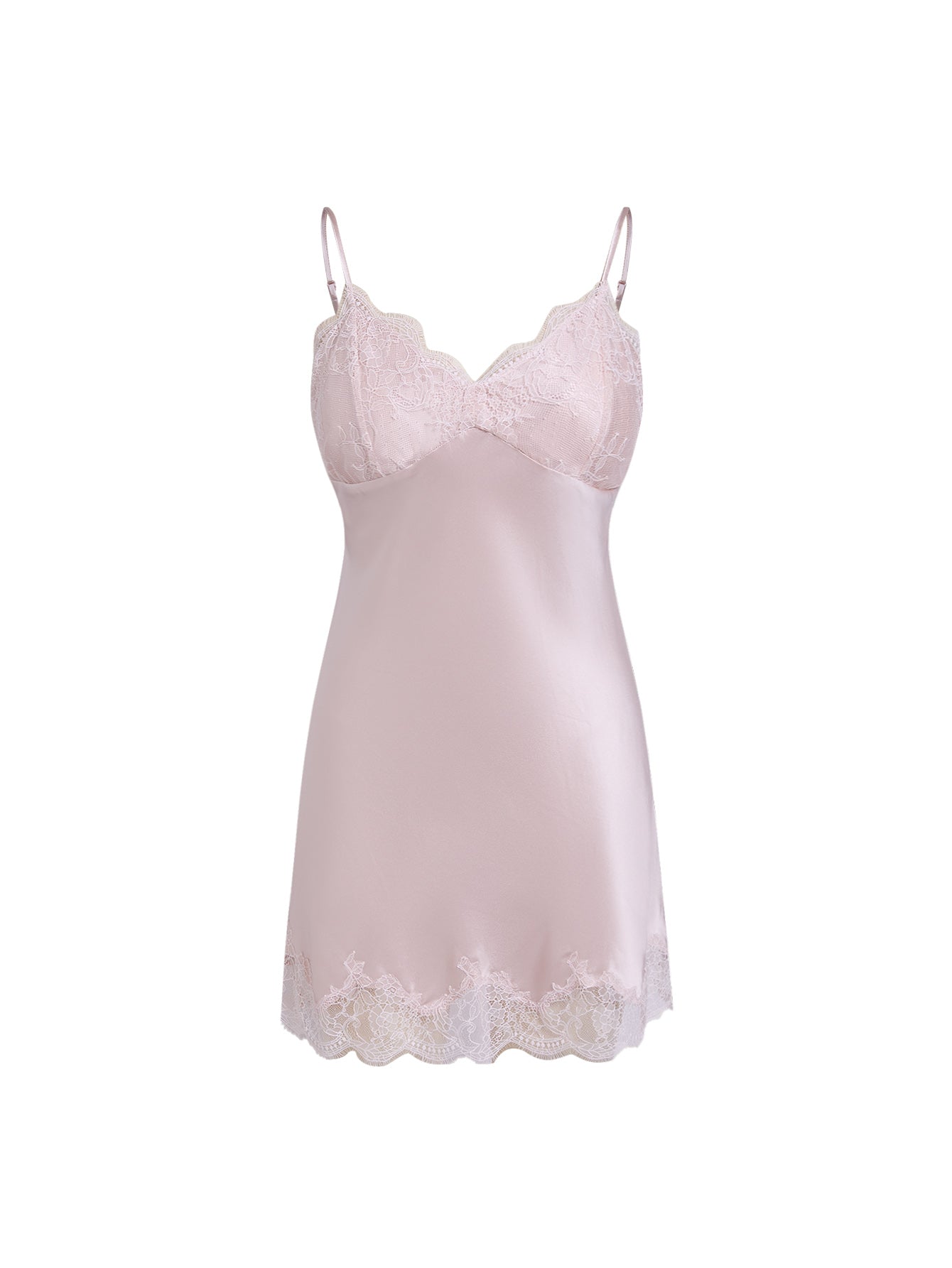 Blushing Skies Chemise and Robe Set In Mulberry Silk - Blush Horizon