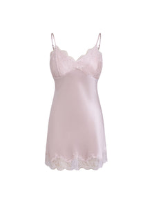 Blushing Skies Chemise and Robe Set In Mulberry Silk - Blush Horizon