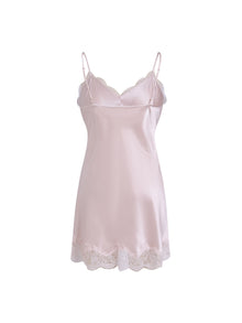 Blushing Skies Chemise and Robe Set In Mulberry Silk - Blush Horizon