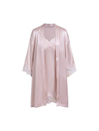 Blushing Skies Chemise and Robe Set In Mulberry Silk - Blush Horizon