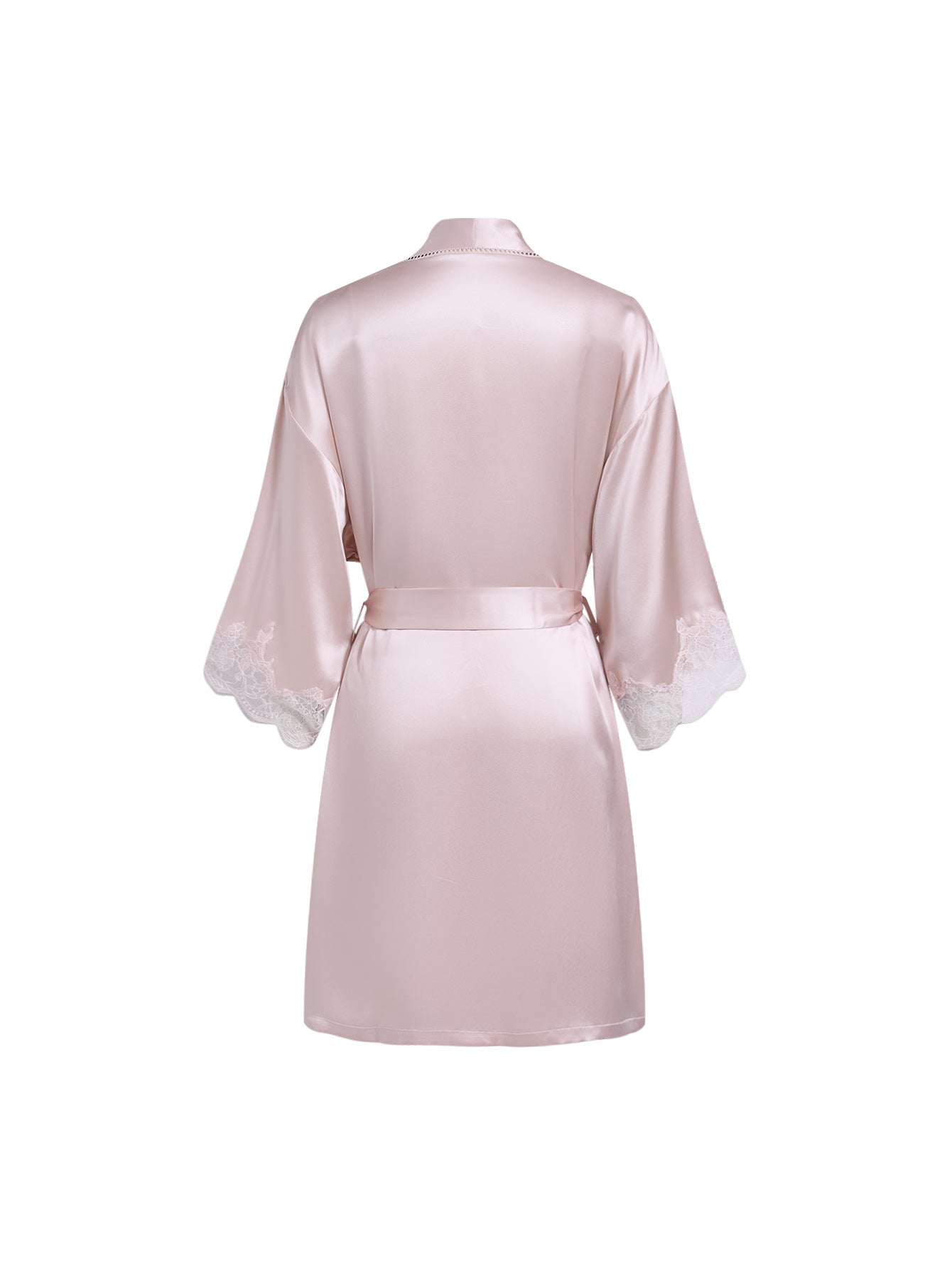 Blushing Skies Chemise and Robe Set In Mulberry Silk - Blush Horizon