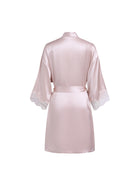 Blushing Skies Chemise and Robe Set In Mulberry Silk - Blush Horizon