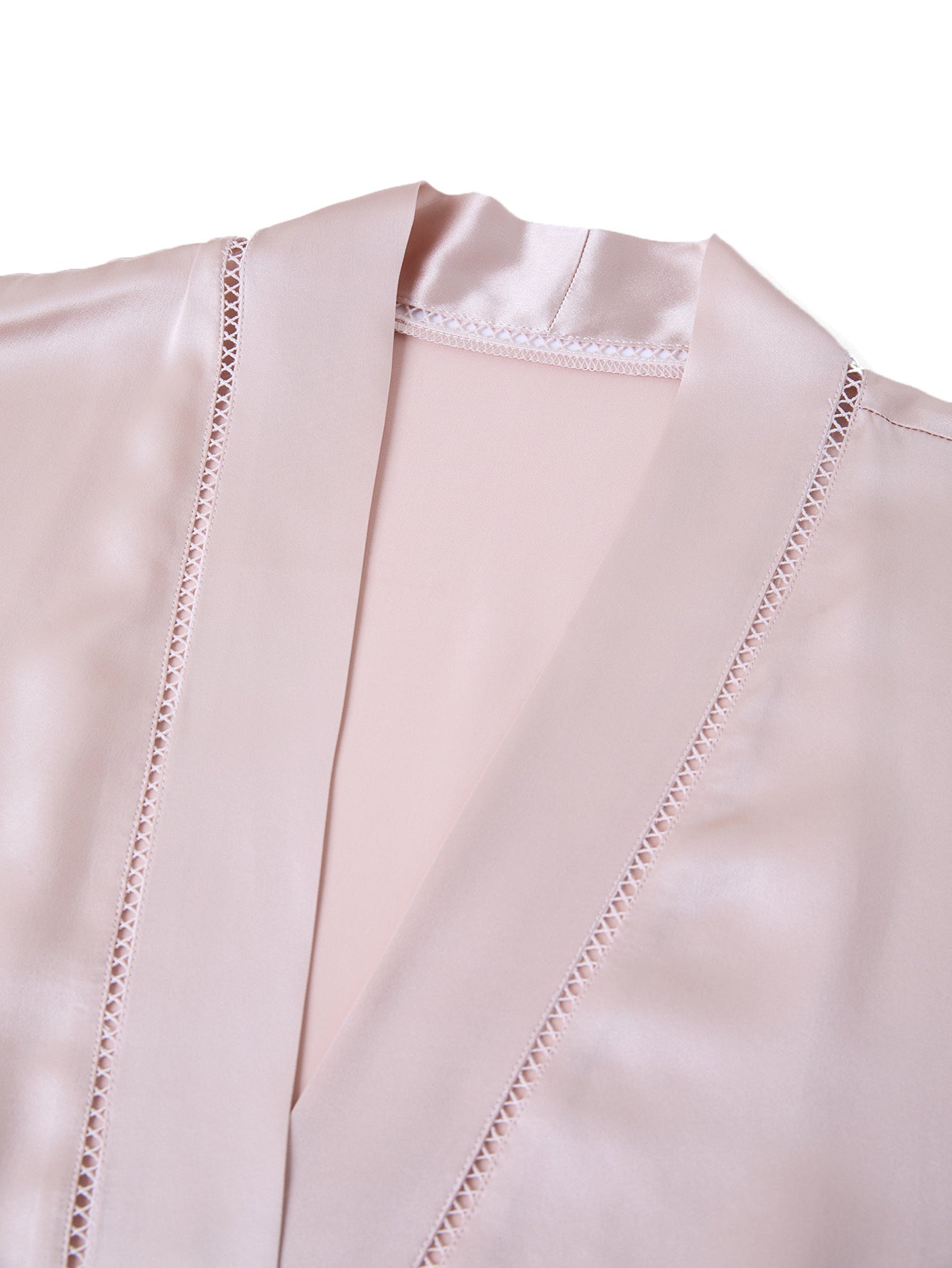 Blushing Skies Chemise and Robe Set In Mulberry Silk - Blush Horizon