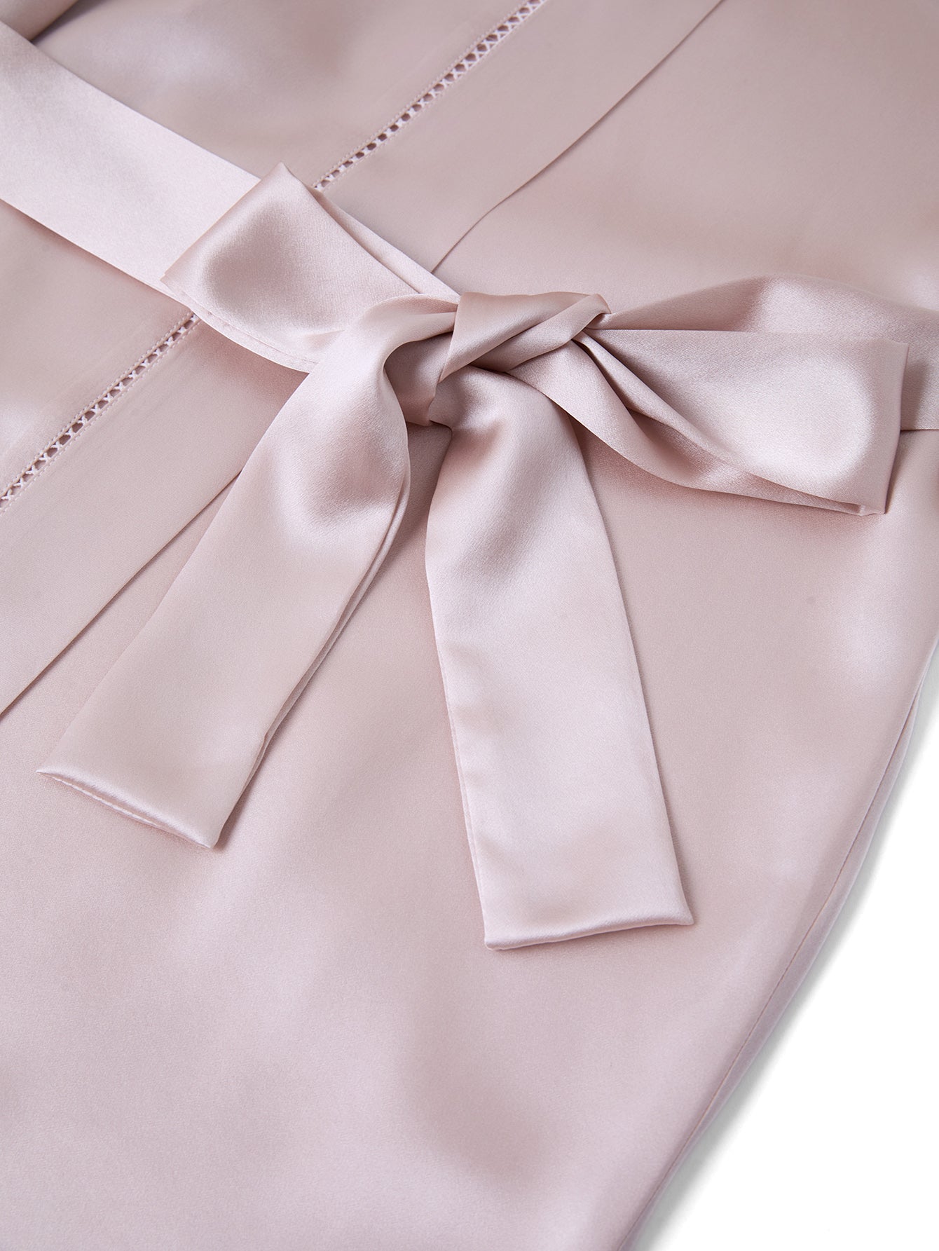 Blushing Skies Chemise and Robe Set In Mulberry Silk - Blush Horizon