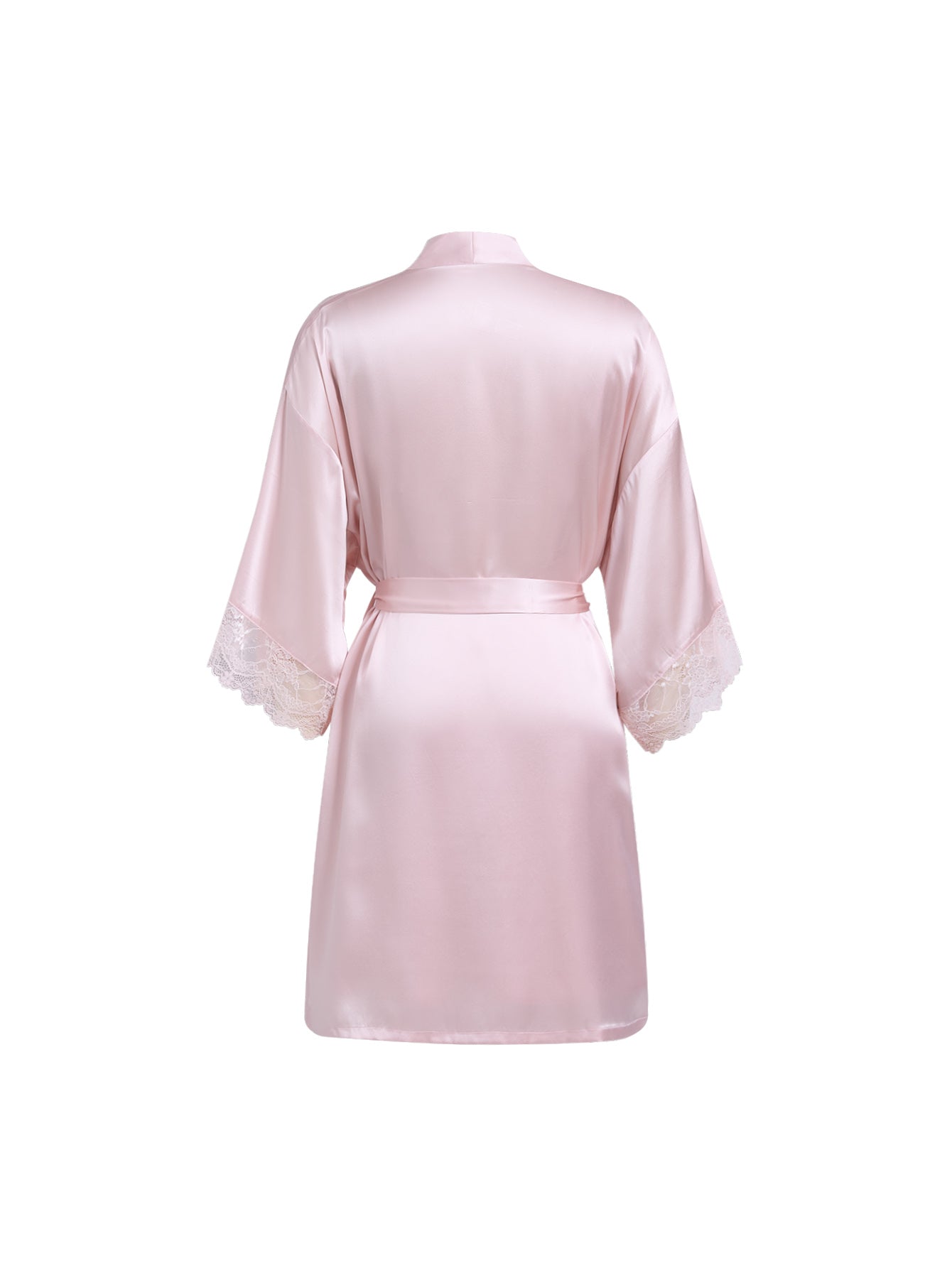 Blushing Skies Chemise and Robe Set In Mulberry Silk - Lilac Cloud