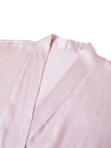 Blushing Skies Chemise and Robe Set In Mulberry Silk - Lilac Cloud
