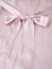 Blushing Skies Chemise and Robe Set In Mulberry Silk - Lilac Cloud