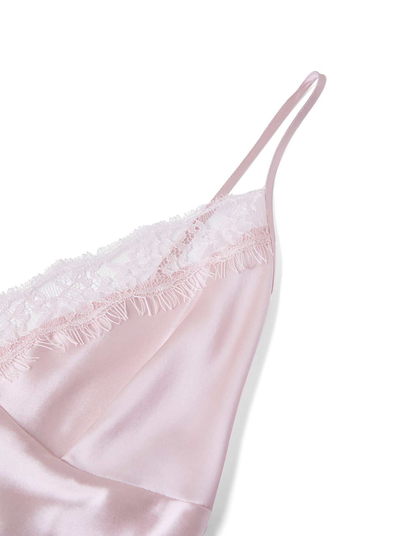 Blushing Skies Chemise and Robe Set In Mulberry Silk - Lilac Cloud