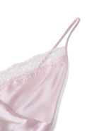 Blushing Skies Chemise and Robe Set In Mulberry Silk - Lilac Cloud