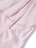 Blushing Skies Chemise and Robe Set In Mulberry Silk - Lilac Cloud