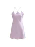 Blushing Skies Chemise and Robe Set In Mulberry Silk - Twilight Mauve