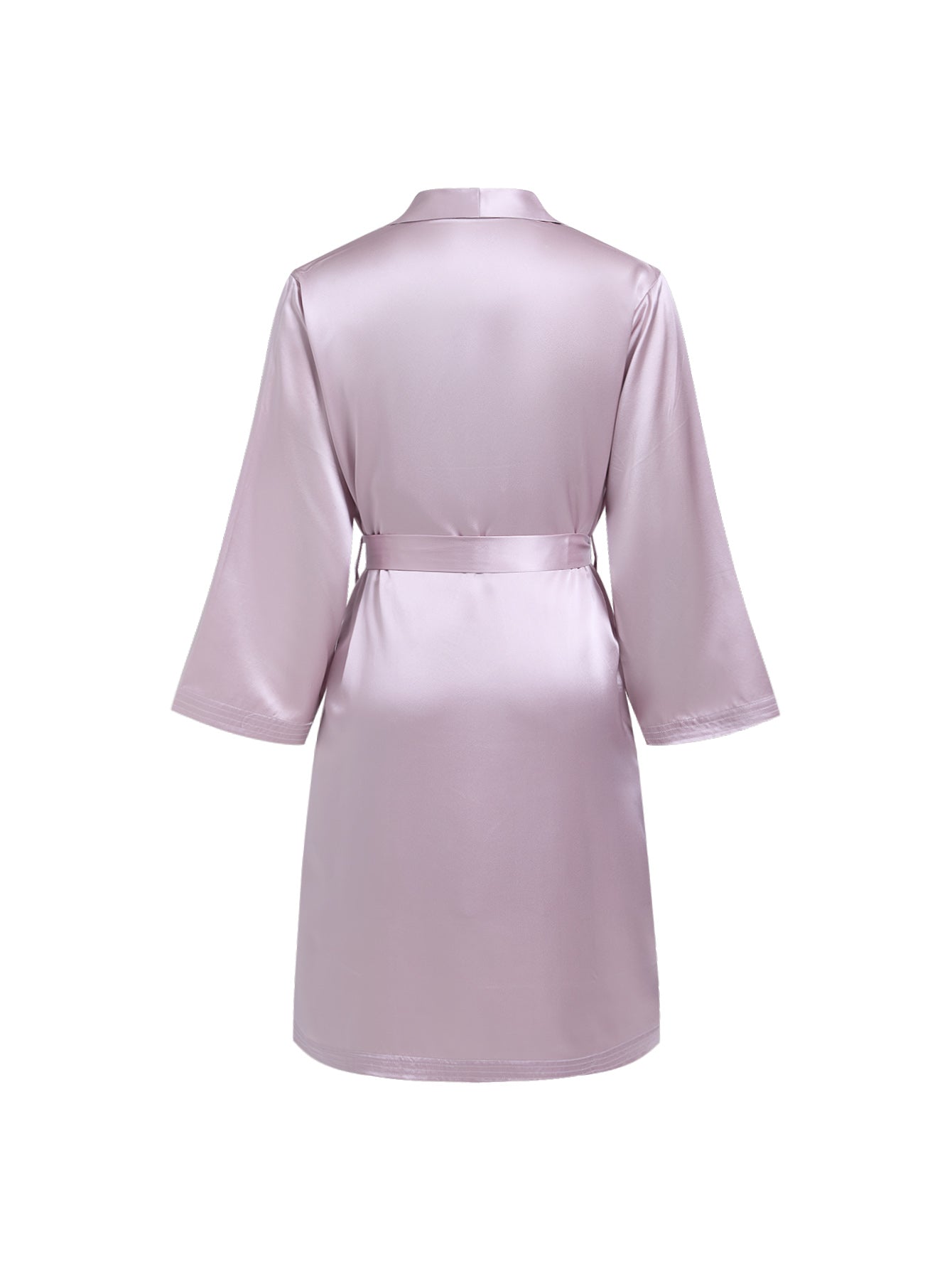 Blushing Skies Chemise and Robe Set In Mulberry Silk - Twilight Mauve