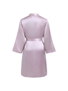Blushing Skies Chemise and Robe Set In Mulberry Silk - Twilight Mauve