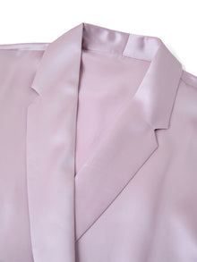 Blushing Skies Chemise and Robe Set In Mulberry Silk - Twilight Mauve