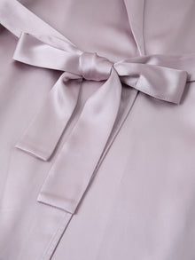 Blushing Skies Chemise and Robe Set In Mulberry Silk - Twilight Mauve