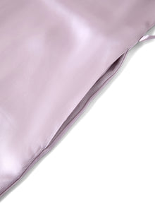Blushing Skies Chemise and Robe Set In Mulberry Silk - Twilight Mauve