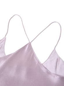 Blushing Skies Chemise and Robe Set In Mulberry Silk - Twilight Mauve