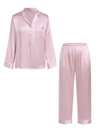 Blushing Skies Silk Pajama Set In Mulberry Silk - Afterglow Rose