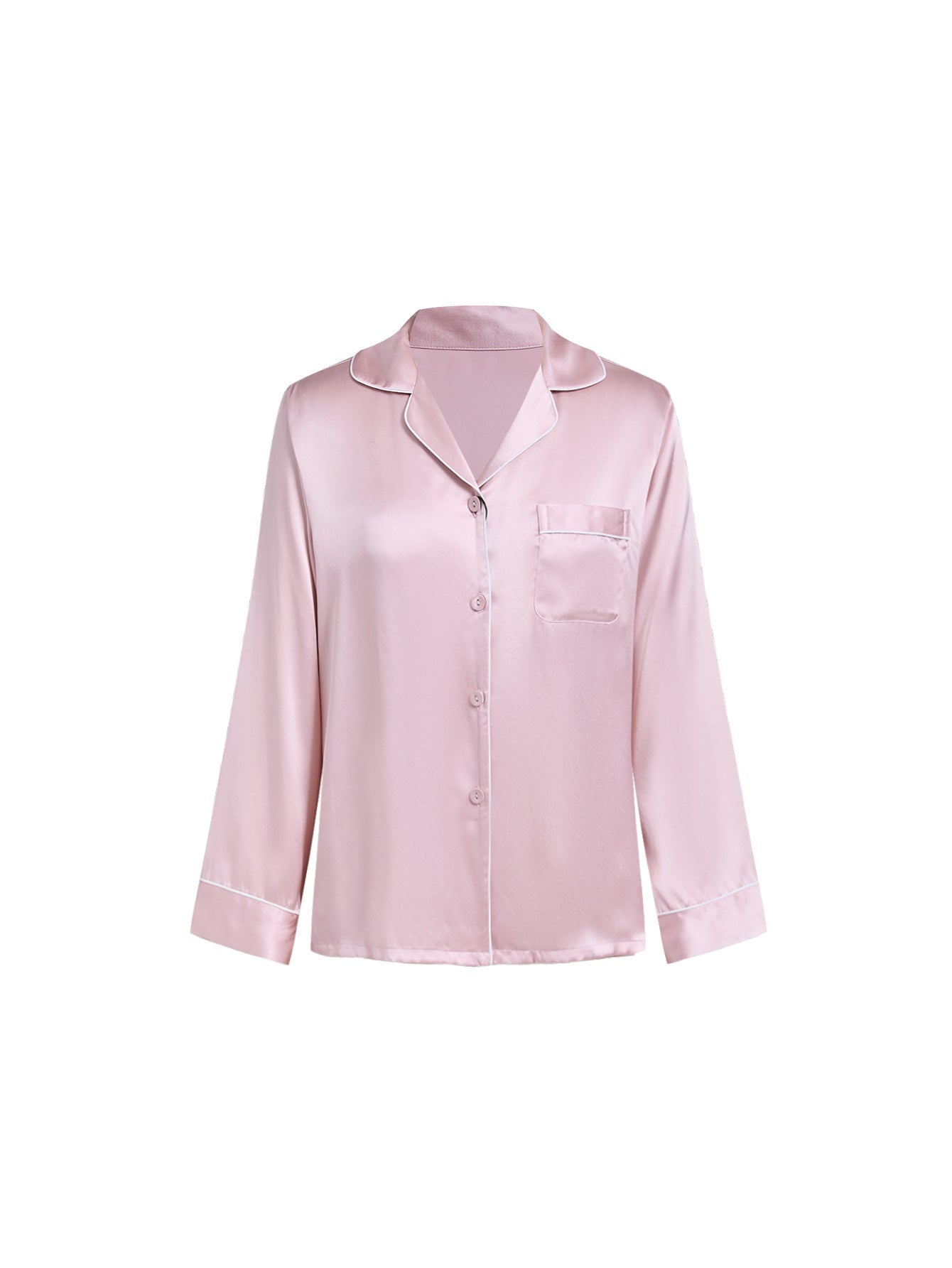 Blushing Skies Silk Pajama Set In Mulberry Silk - Afterglow Rose