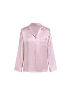 Blushing Skies Silk Pajama Set In Mulberry Silk - Afterglow Rose