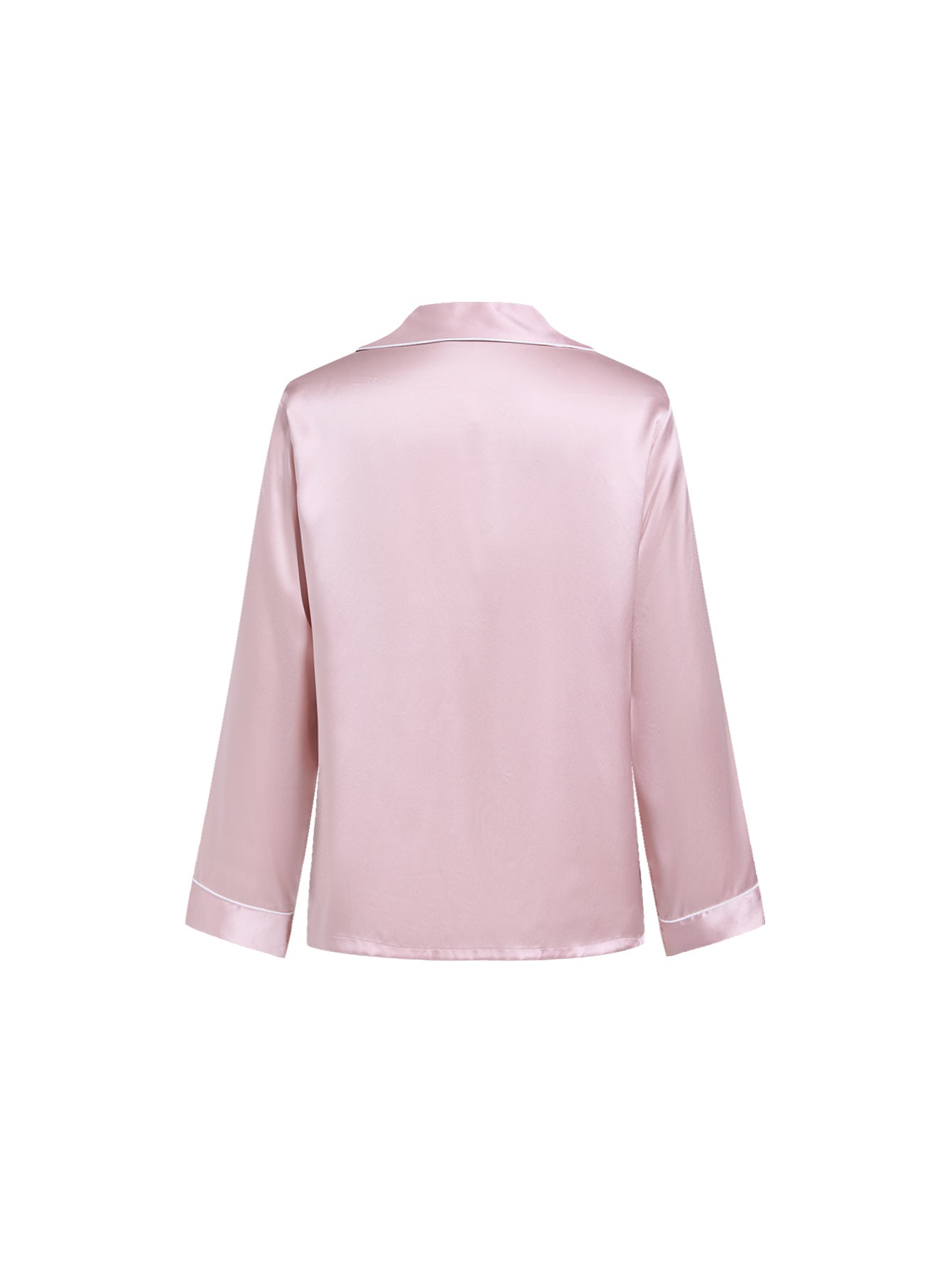 Blushing Skies Silk Pajama Set In Mulberry Silk - Afterglow Rose