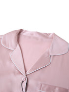 Blushing Skies Silk Pajama Set In Mulberry Silk - Afterglow Rose
