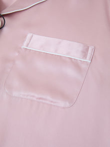 Blushing Skies Silk Pajama Set In Mulberry Silk - Afterglow Rose