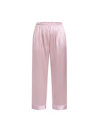 Blushing Skies Silk Pajama Set In Mulberry Silk - Afterglow Rose