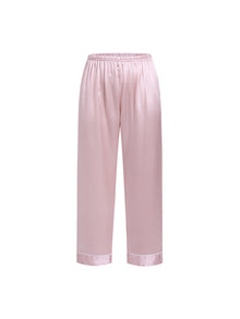 Blushing Skies Silk Pajama Set In Mulberry Silk - Afterglow Rose