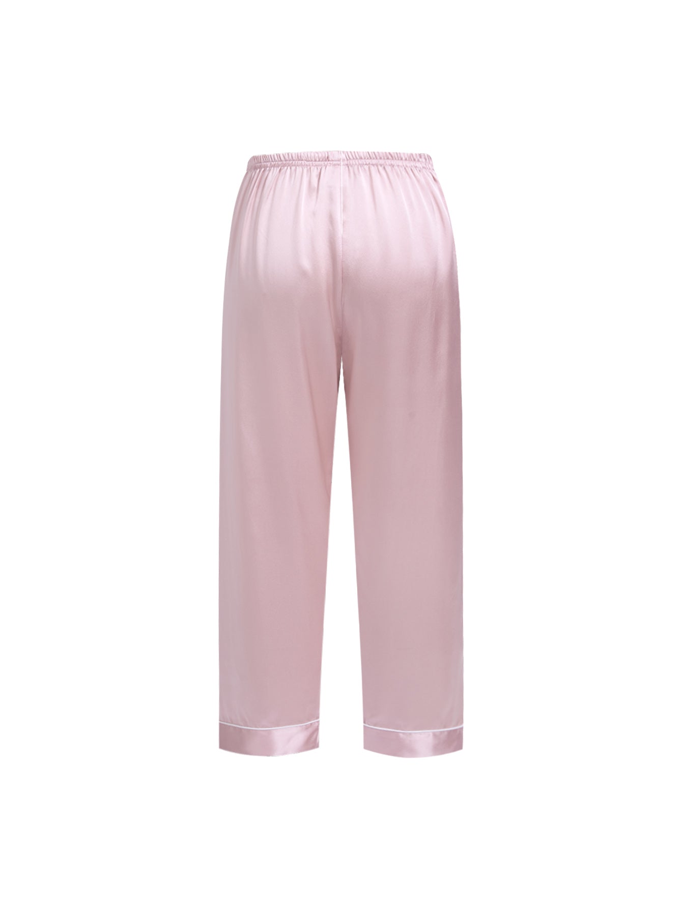 Blushing Skies Silk Pajama Set In Mulberry Silk - Afterglow Rose