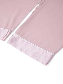 Blushing Skies Silk Pajama Set In Mulberry Silk - Afterglow Rose